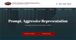 Desktop Screenshot of harnettlaw.com